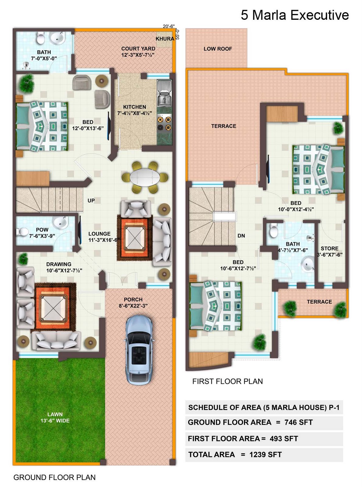 the-floor-plan-for-a-two-bedroom-house