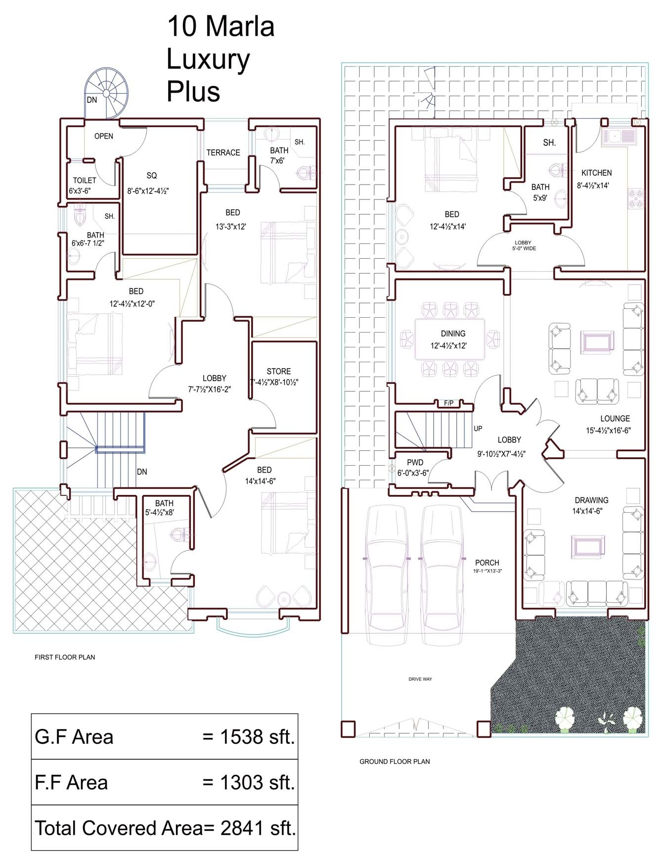 10 Marla Plot Size In Length And Width