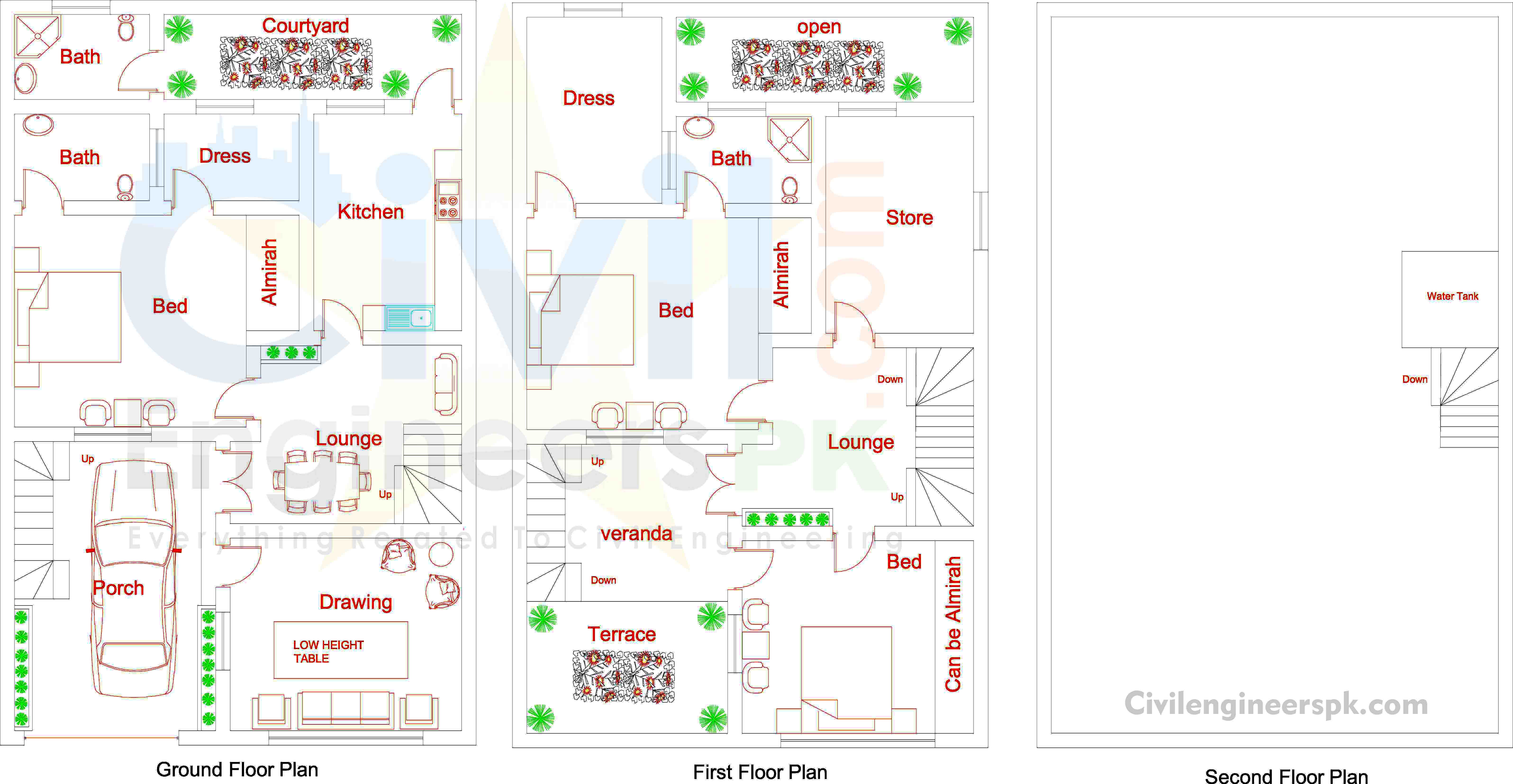 4 25 Marla House Design Civil Engineers PK