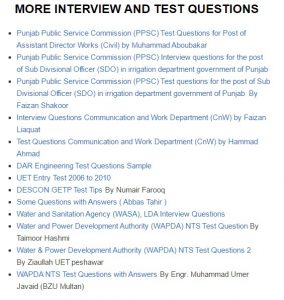 Civil Engineering Interview and Test Questions