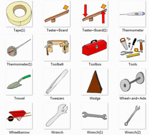 Construction tools and Instruments with Names 