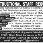 Construction Staff Required 