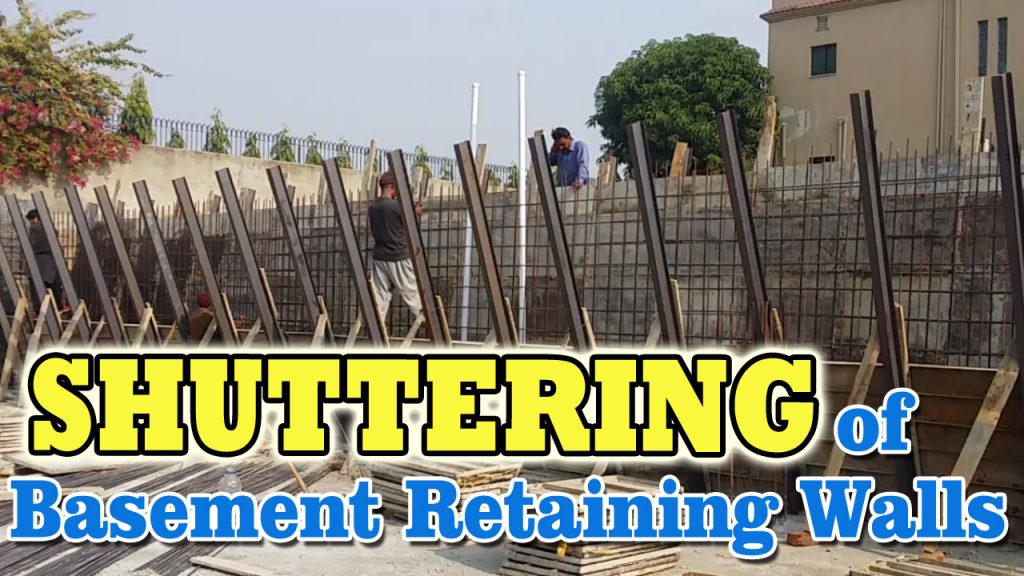 Shuttering of Basement RCC Walls