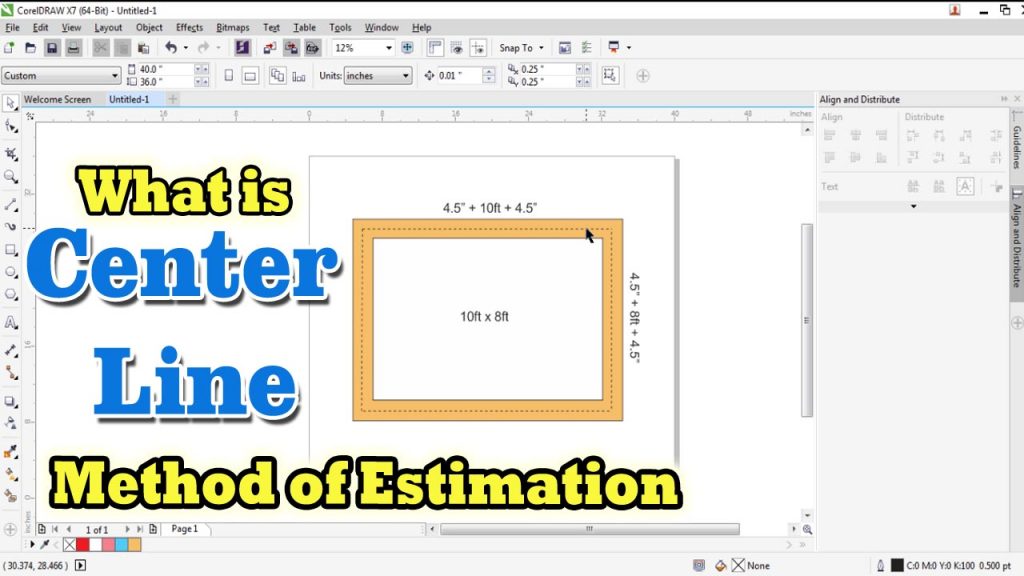 What is center line method of estimation ? 