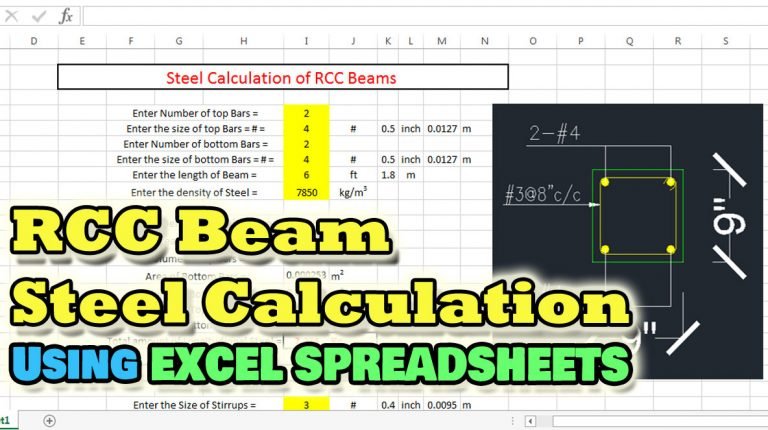 Rcc Math Chart Calculation of Steel in RCC Beam Free Video Tutorial - Civil Engineers PK